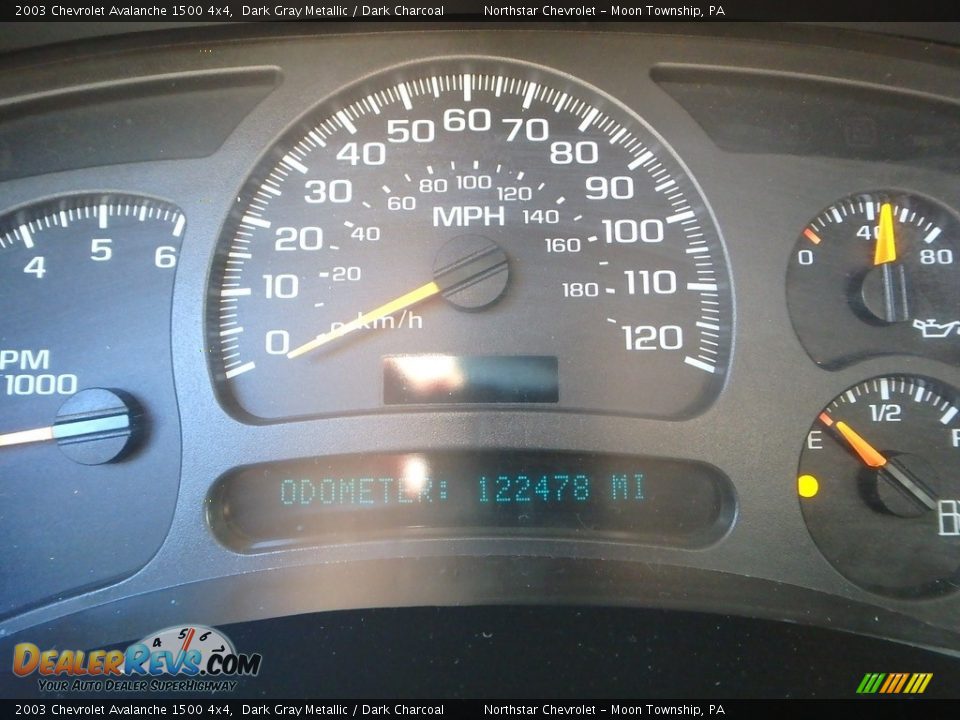 2003 Chevrolet Avalanche 1500 4x4 Dark Gray Metallic / Dark Charcoal Photo #15
