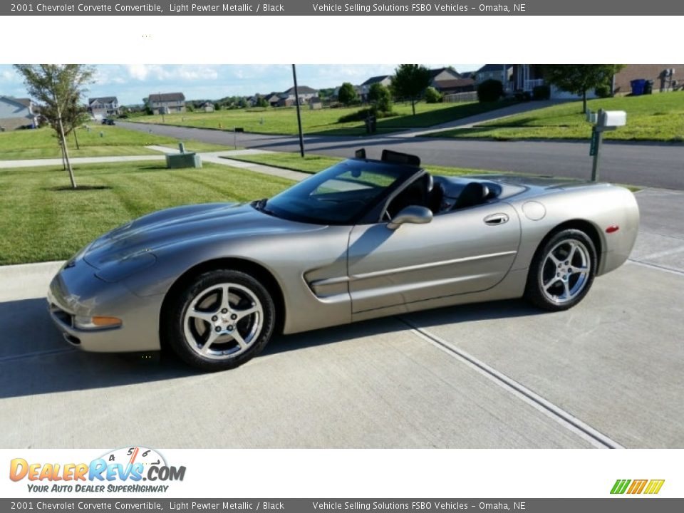 2001 Chevrolet Corvette Convertible Light Pewter Metallic / Black Photo #1