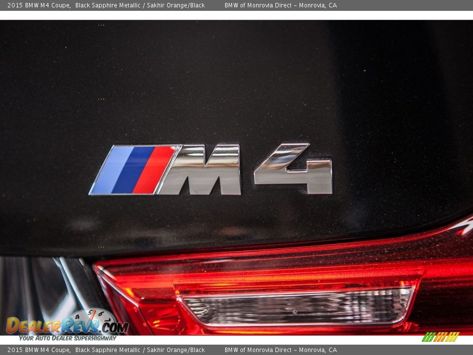 2015 BMW M4 Coupe Black Sapphire Metallic / Sakhir Orange/Black Photo #7
