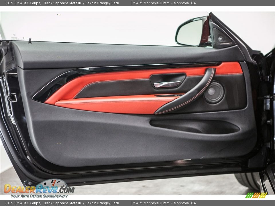 2015 BMW M4 Coupe Black Sapphire Metallic / Sakhir Orange/Black Photo #22
