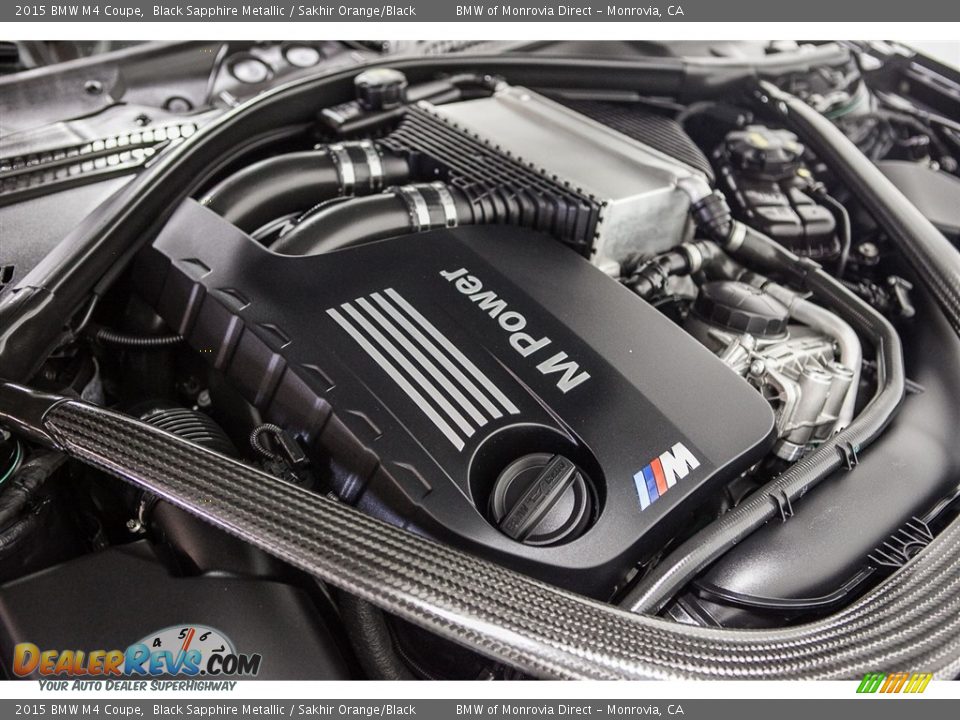 2015 BMW M4 Coupe Black Sapphire Metallic / Sakhir Orange/Black Photo #26