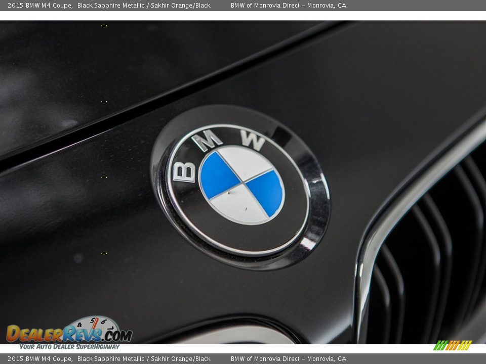 2015 BMW M4 Coupe Black Sapphire Metallic / Sakhir Orange/Black Photo #28