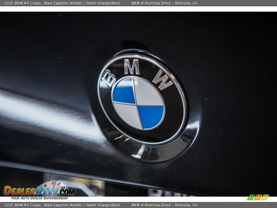 2015 BMW M4 Coupe Black Sapphire Metallic / Sakhir Orange/Black Photo #30