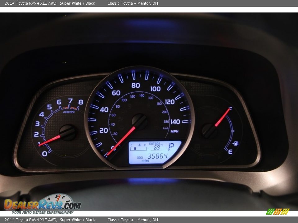 2014 Toyota RAV4 XLE AWD Super White / Black Photo #7
