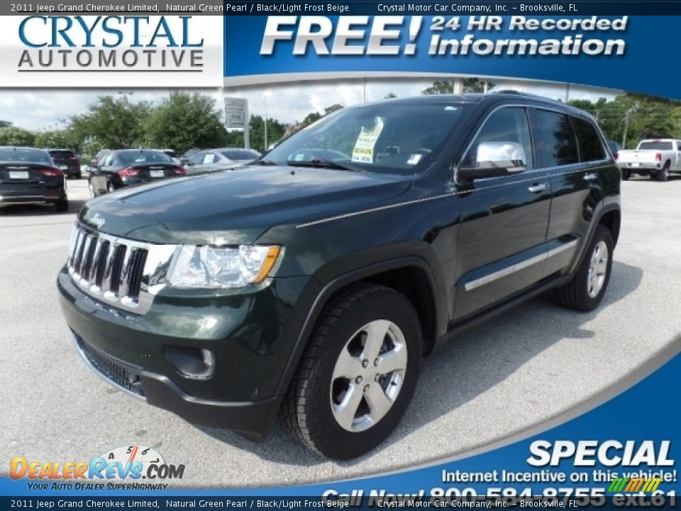 2011 Jeep Grand Cherokee Limited Natural Green Pearl / Black/Light Frost Beige Photo #1