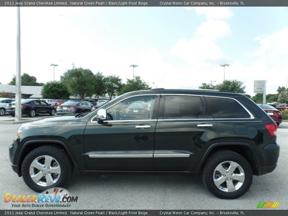 2011 Jeep Grand Cherokee Limited Natural Green Pearl / Black/Light Frost Beige Photo #2