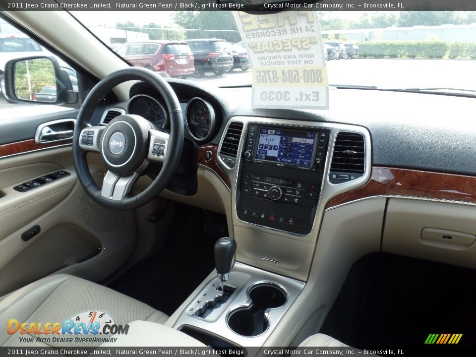 2011 Jeep Grand Cherokee Limited Natural Green Pearl / Black/Light Frost Beige Photo #13