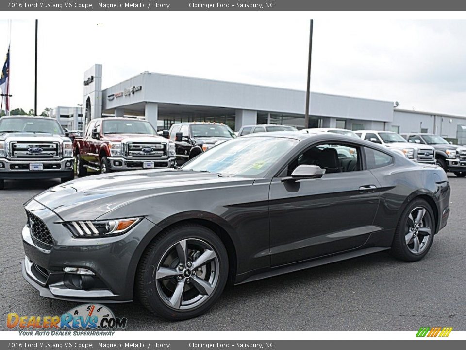 2016 Ford Mustang V6 Coupe Magnetic Metallic / Ebony Photo #3
