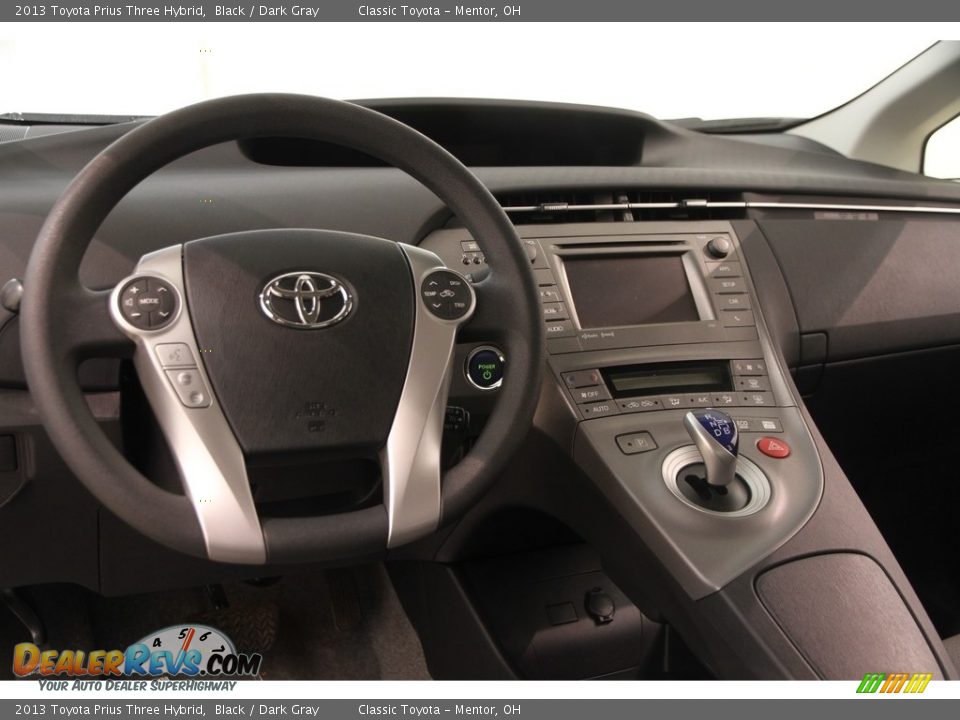 2013 Toyota Prius Three Hybrid Black / Dark Gray Photo #6