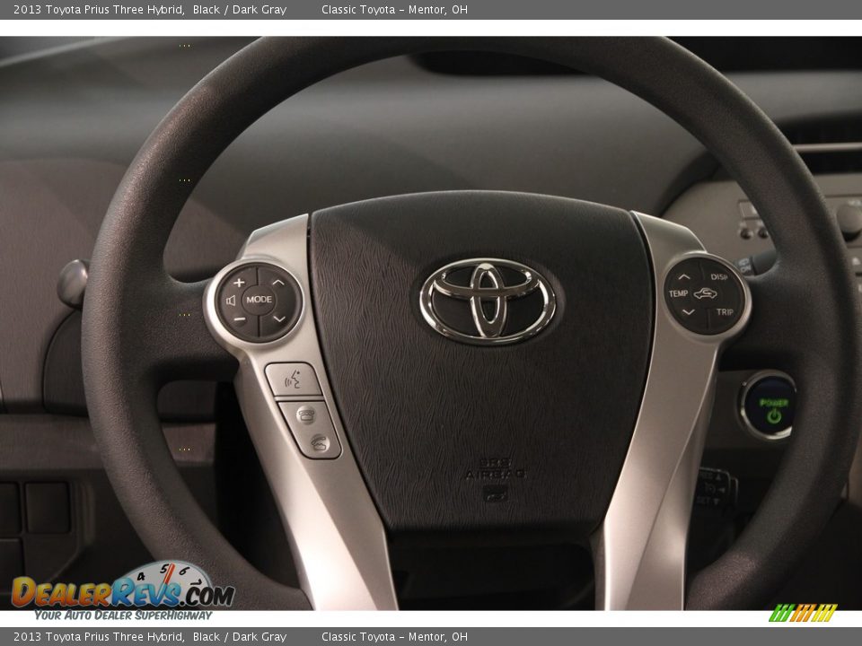2013 Toyota Prius Three Hybrid Black / Dark Gray Photo #7