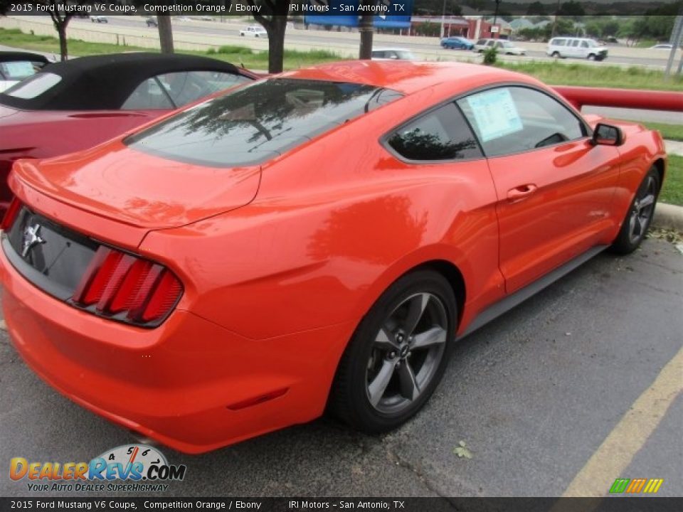 2015 Ford Mustang V6 Coupe Competition Orange / Ebony Photo #6