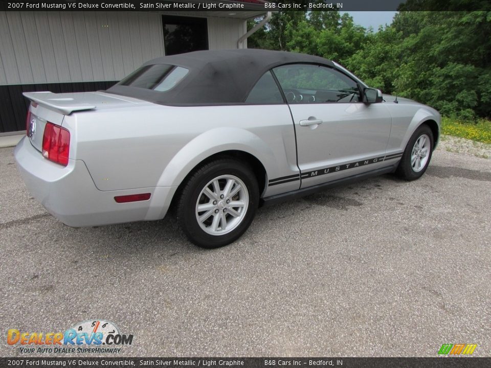 2007 Ford Mustang V6 Deluxe Convertible Satin Silver Metallic / Light Graphite Photo #6