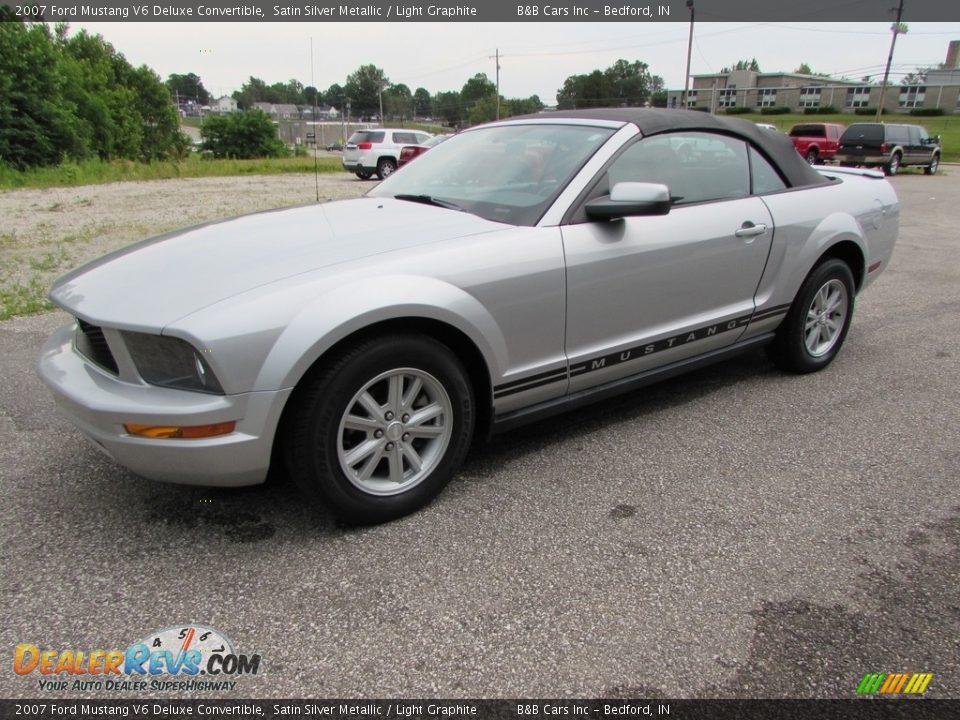 2007 Ford Mustang V6 Deluxe Convertible Satin Silver Metallic / Light Graphite Photo #8