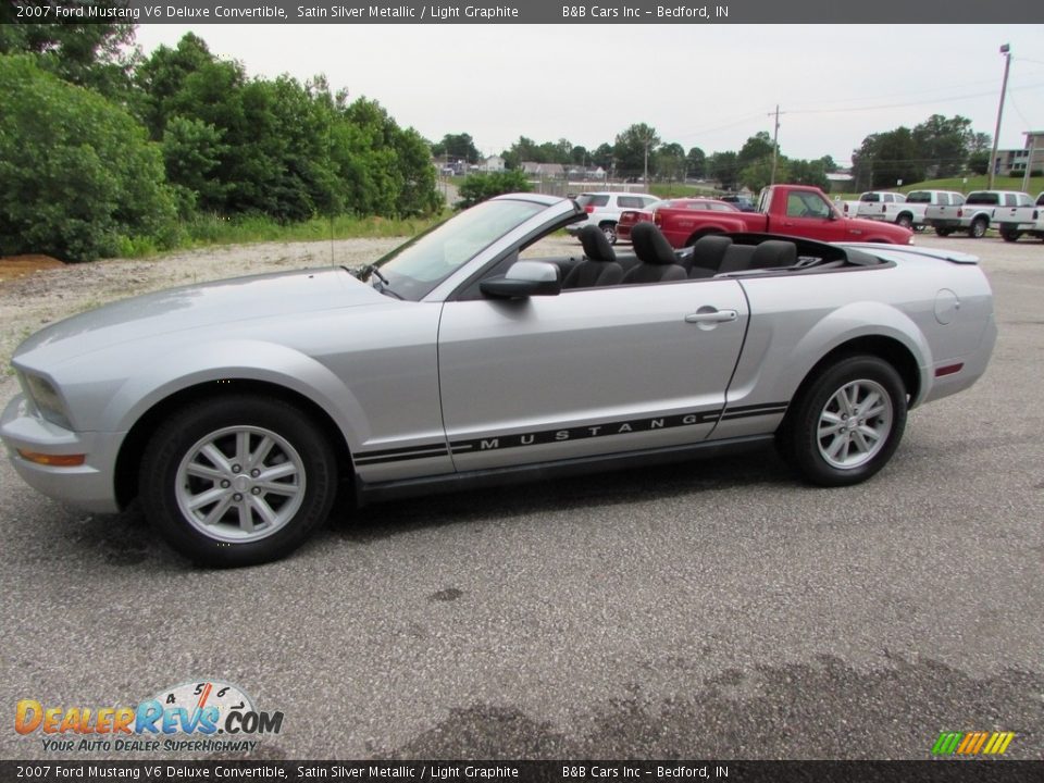 2007 Ford Mustang V6 Deluxe Convertible Satin Silver Metallic / Light Graphite Photo #9