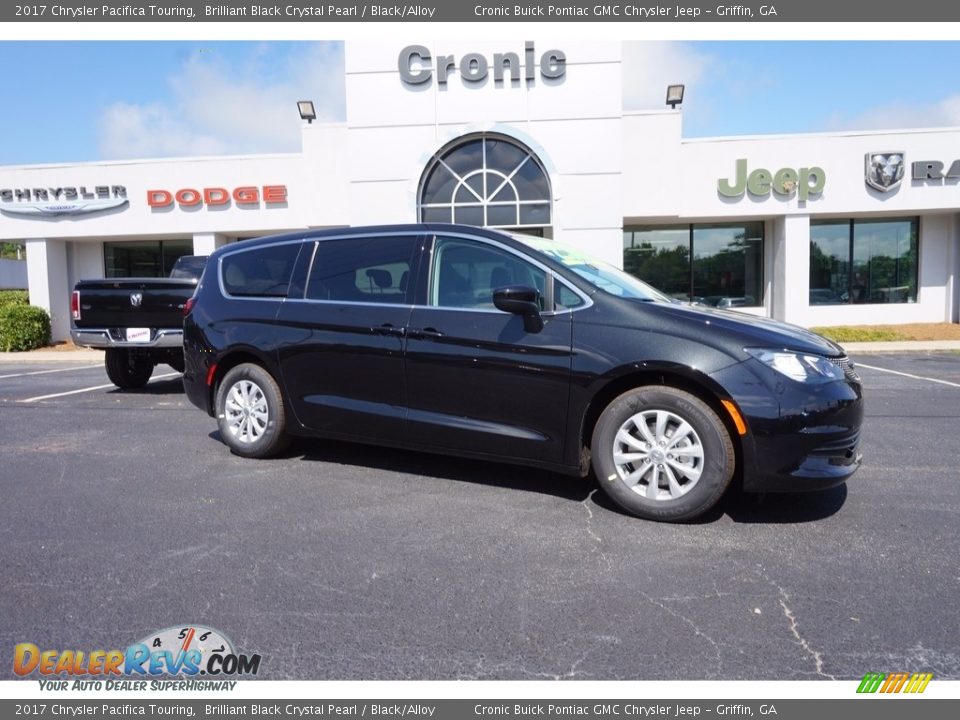 2017 Chrysler Pacifica Touring Brilliant Black Crystal Pearl / Black/Alloy Photo #1
