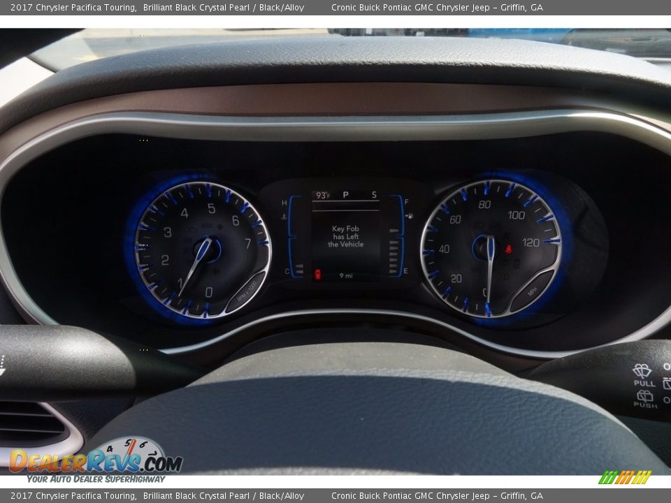 2017 Chrysler Pacifica Touring Brilliant Black Crystal Pearl / Black/Alloy Photo #14