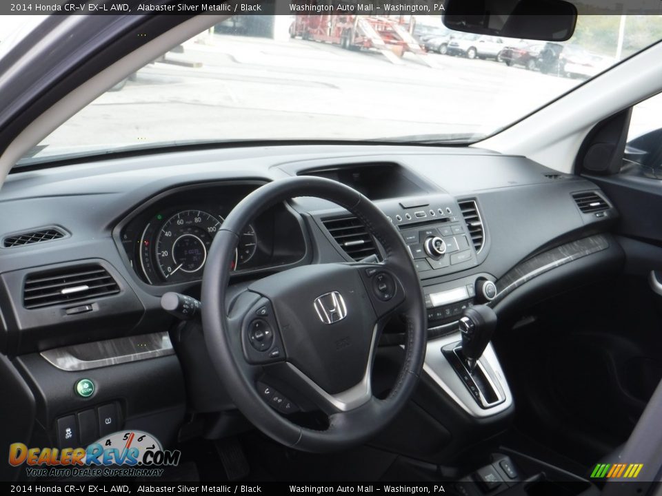 2014 Honda CR-V EX-L AWD Alabaster Silver Metallic / Black Photo #9