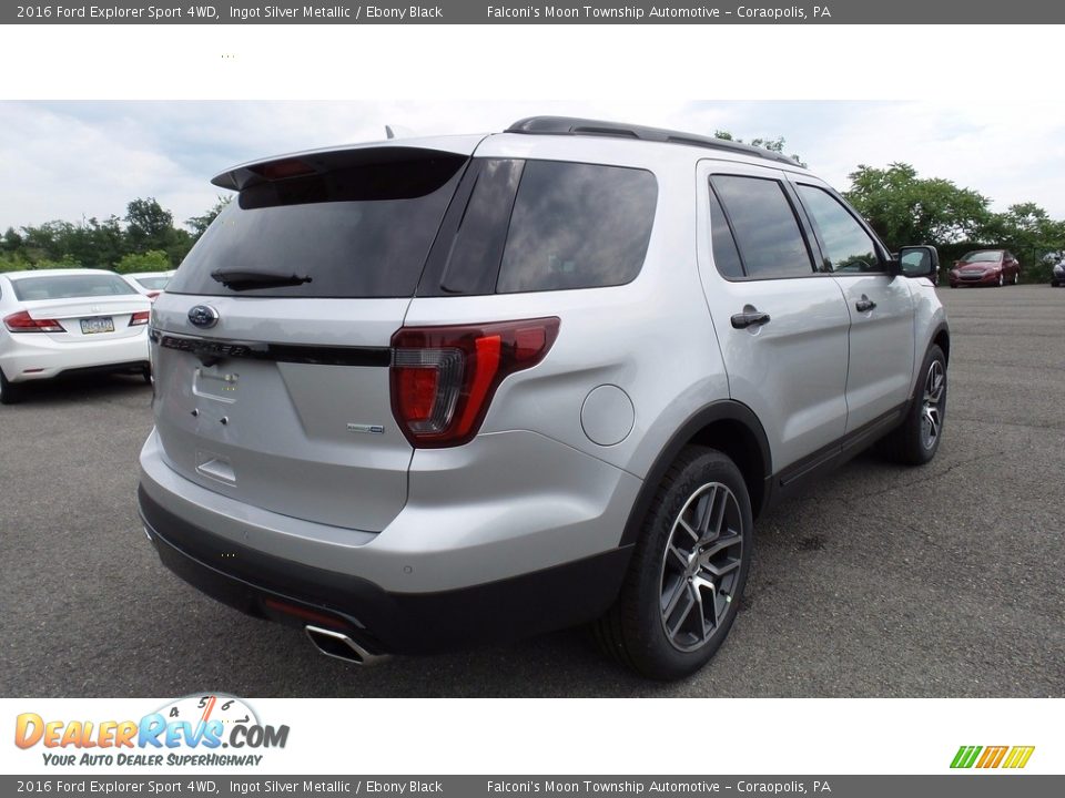 2016 Ford Explorer Sport 4WD Ingot Silver Metallic / Ebony Black Photo #7