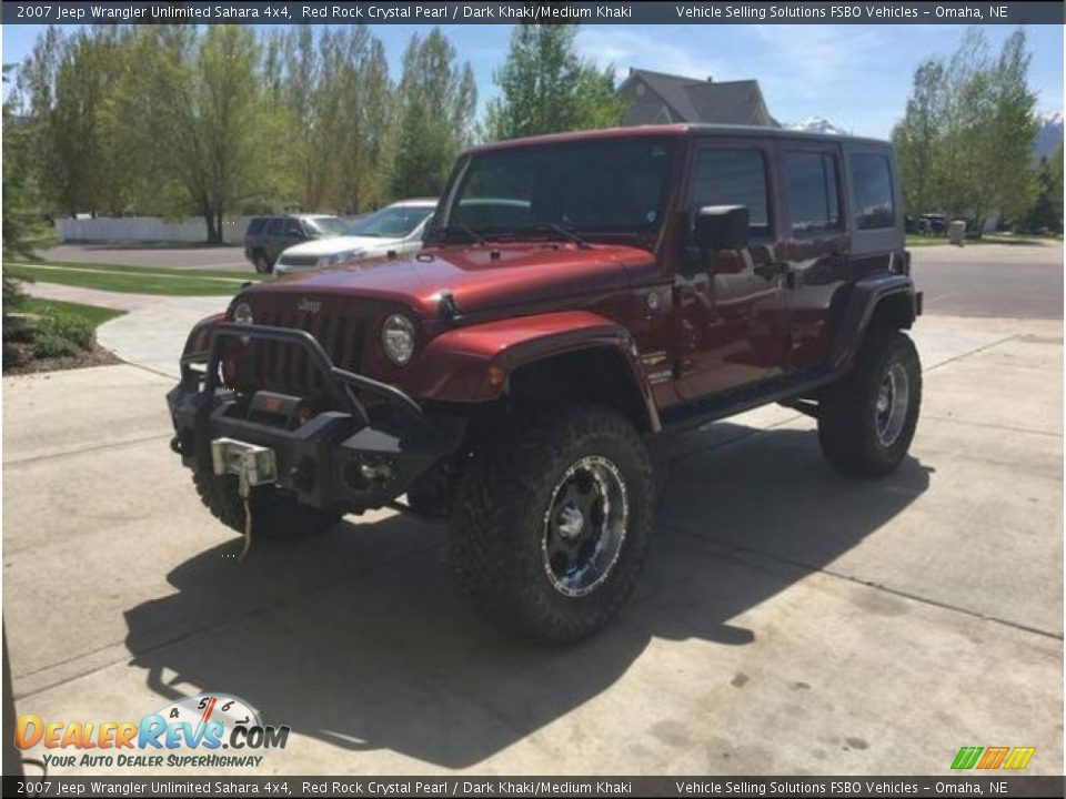 2007 Jeep Wrangler Unlimited Sahara 4x4 Red Rock Crystal Pearl / Dark Khaki/Medium Khaki Photo #2