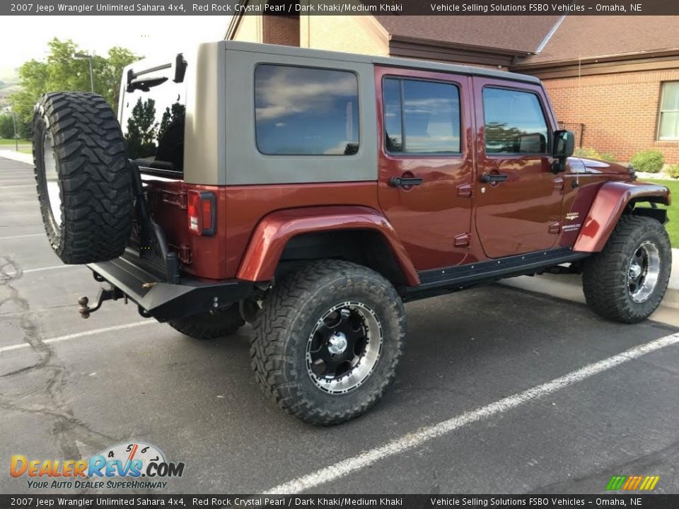 2007 Jeep Wrangler Unlimited Sahara 4x4 Red Rock Crystal Pearl / Dark Khaki/Medium Khaki Photo #6