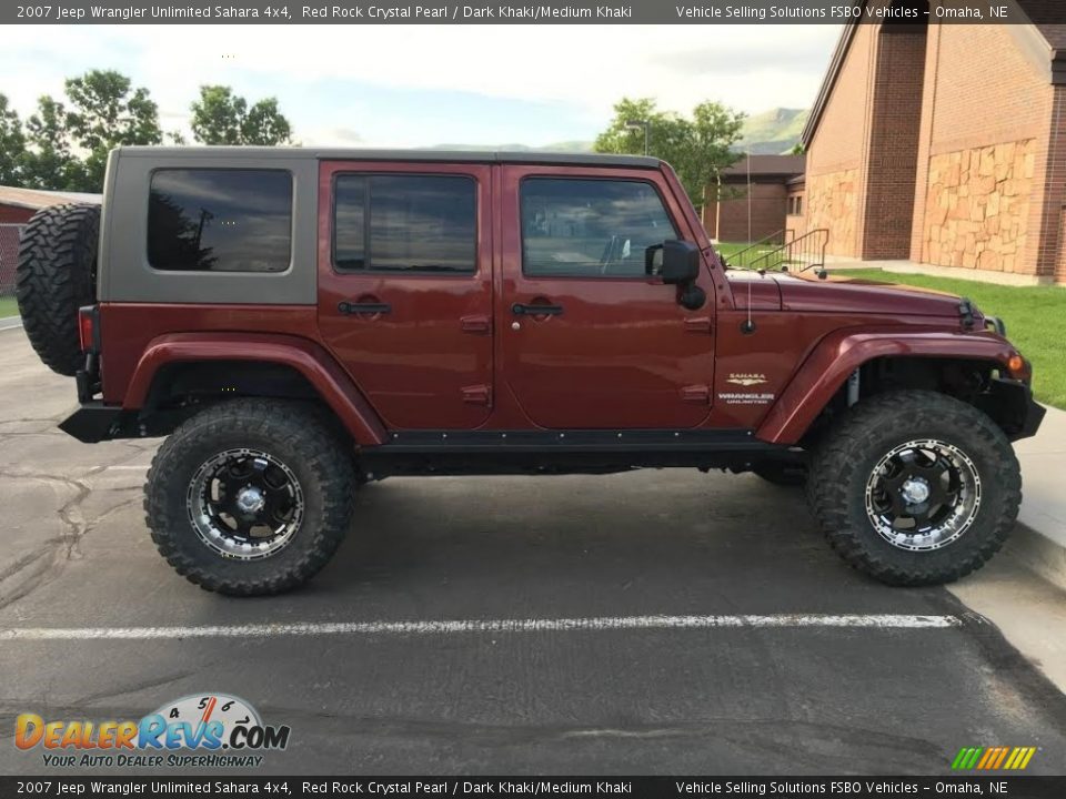 2007 Jeep Wrangler Unlimited Sahara 4x4 Red Rock Crystal Pearl / Dark Khaki/Medium Khaki Photo #7