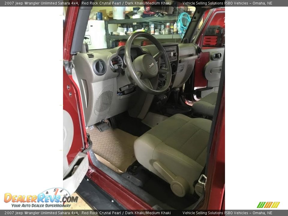 2007 Jeep Wrangler Unlimited Sahara 4x4 Red Rock Crystal Pearl / Dark Khaki/Medium Khaki Photo #12