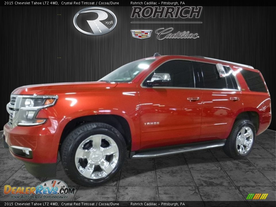 2015 Chevrolet Tahoe LTZ 4WD Crystal Red Tintcoat / Cocoa/Dune Photo #3