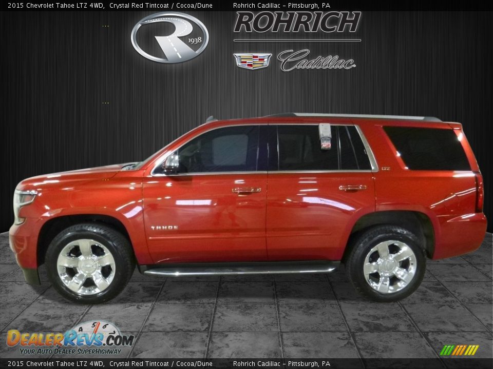 2015 Chevrolet Tahoe LTZ 4WD Crystal Red Tintcoat / Cocoa/Dune Photo #4