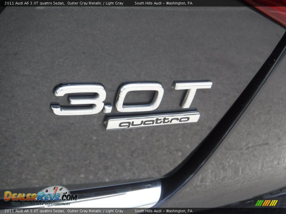2011 Audi A6 3.0T quattro Sedan Oyster Gray Metallic / Light Gray Photo #15