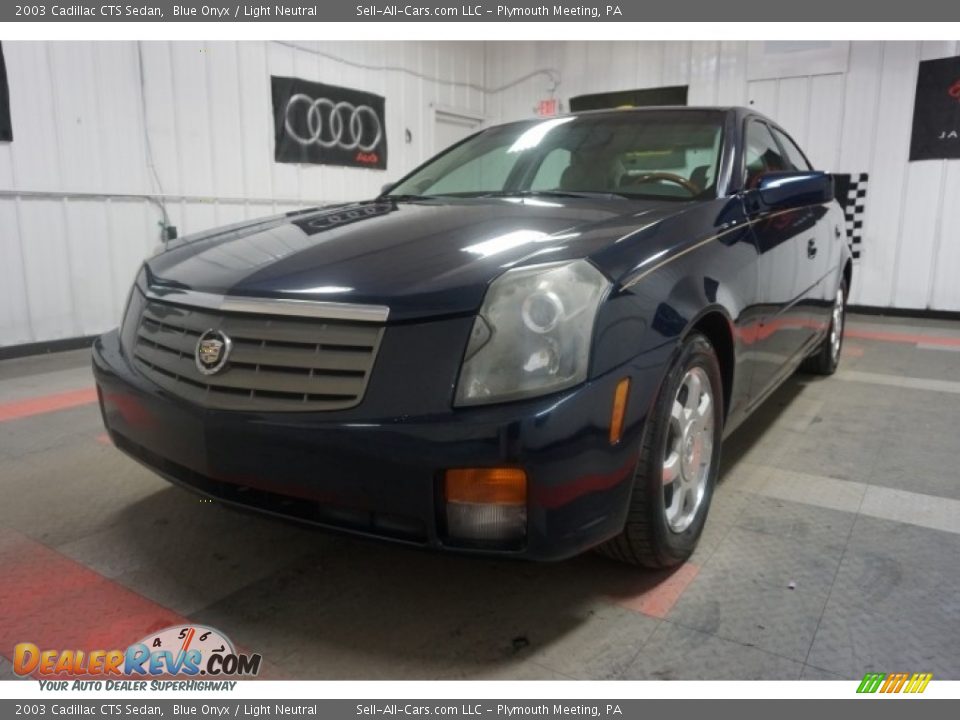 2003 Cadillac CTS Sedan Blue Onyx / Light Neutral Photo #3