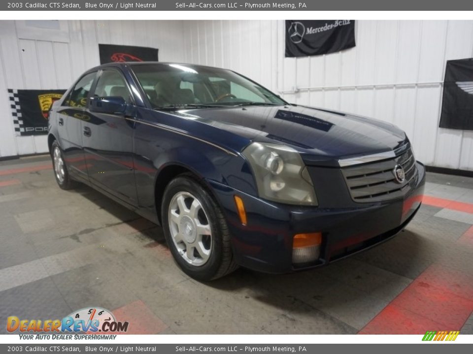 2003 Cadillac CTS Sedan Blue Onyx / Light Neutral Photo #5