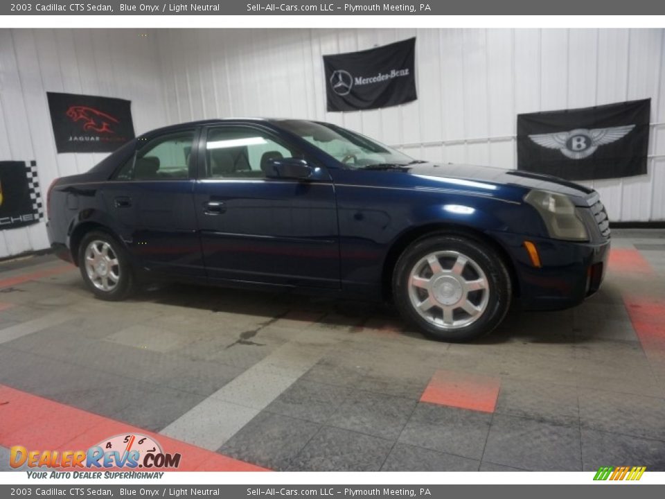 2003 Cadillac CTS Sedan Blue Onyx / Light Neutral Photo #6
