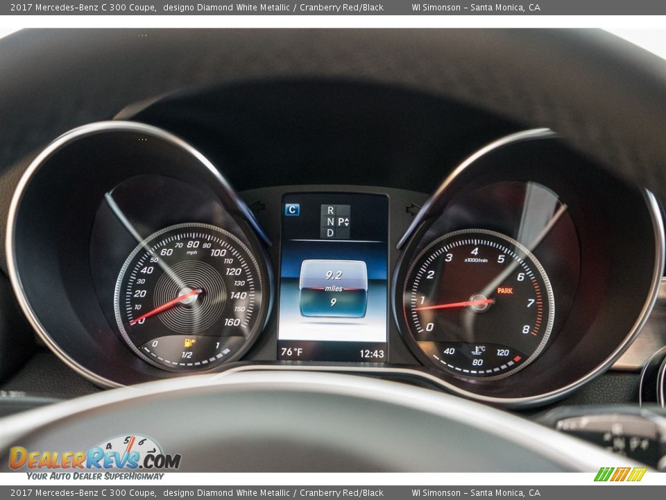2017 Mercedes-Benz C 300 Coupe designo Diamond White Metallic / Cranberry Red/Black Photo #7