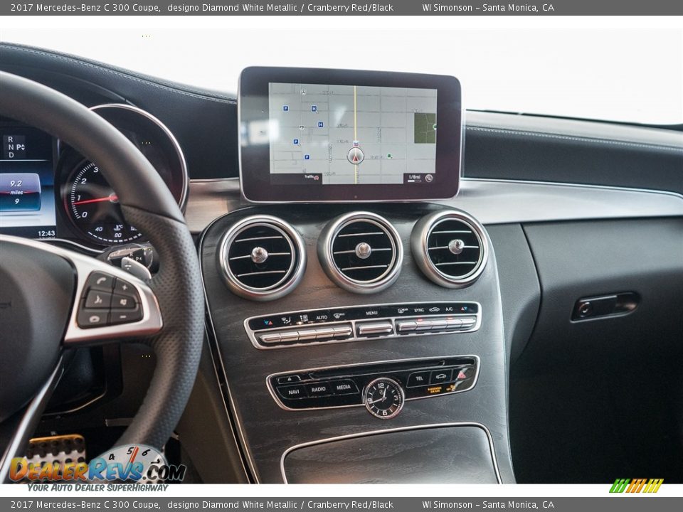 2017 Mercedes-Benz C 300 Coupe designo Diamond White Metallic / Cranberry Red/Black Photo #8