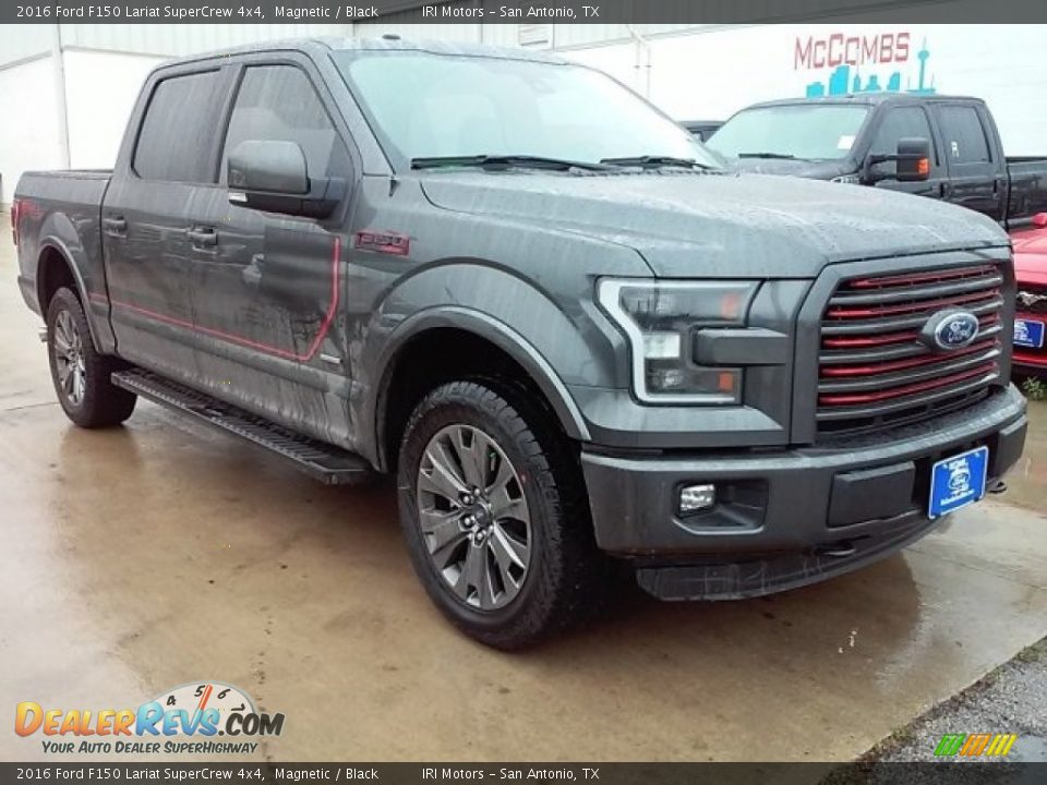 2016 Ford F150 Lariat SuperCrew 4x4 Magnetic / Black Photo #1