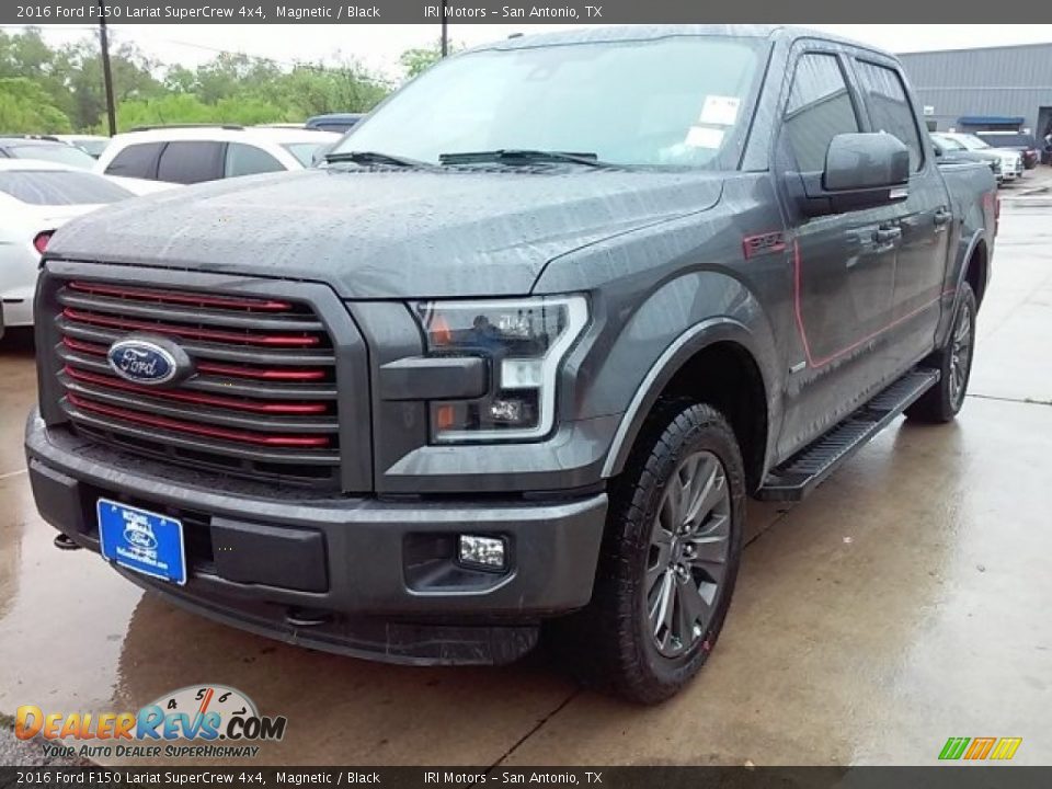 2016 Ford F150 Lariat SuperCrew 4x4 Magnetic / Black Photo #18