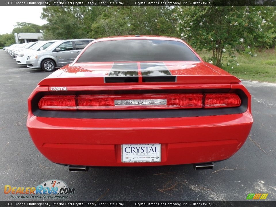 2010 Dodge Challenger SE Inferno Red Crystal Pearl / Dark Slate Gray Photo #7