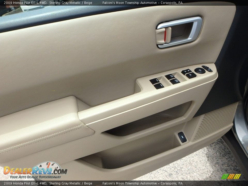 2009 Honda Pilot EX-L 4WD Sterling Gray Metallic / Beige Photo #20