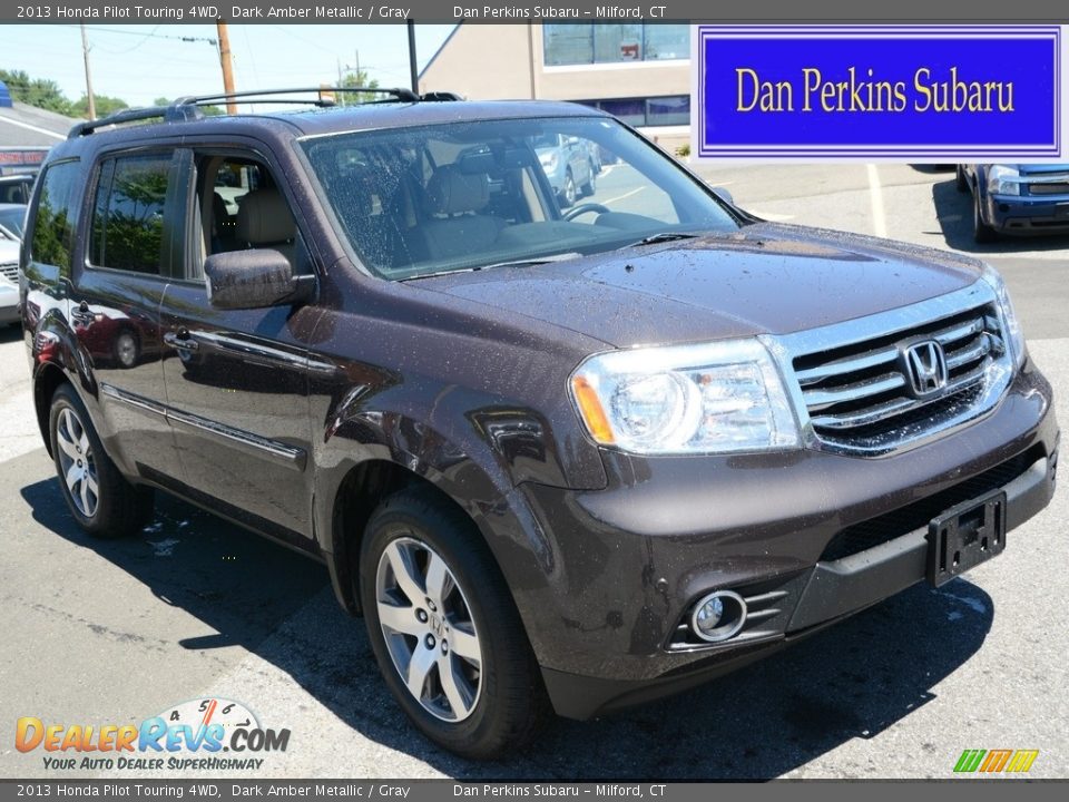 2013 Honda Pilot Touring 4WD Dark Amber Metallic / Gray Photo #1