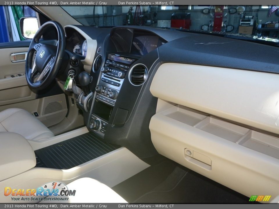 2013 Honda Pilot Touring 4WD Dark Amber Metallic / Gray Photo #5
