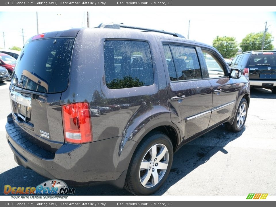 2013 Honda Pilot Touring 4WD Dark Amber Metallic / Gray Photo #6