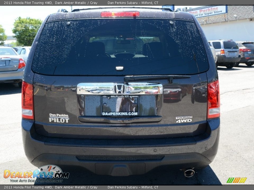 2013 Honda Pilot Touring 4WD Dark Amber Metallic / Gray Photo #7