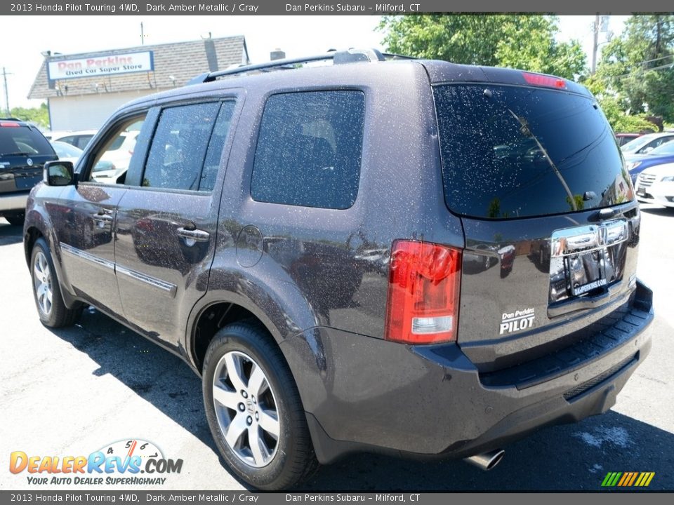 2013 Honda Pilot Touring 4WD Dark Amber Metallic / Gray Photo #8
