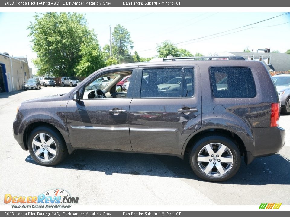 2013 Honda Pilot Touring 4WD Dark Amber Metallic / Gray Photo #11