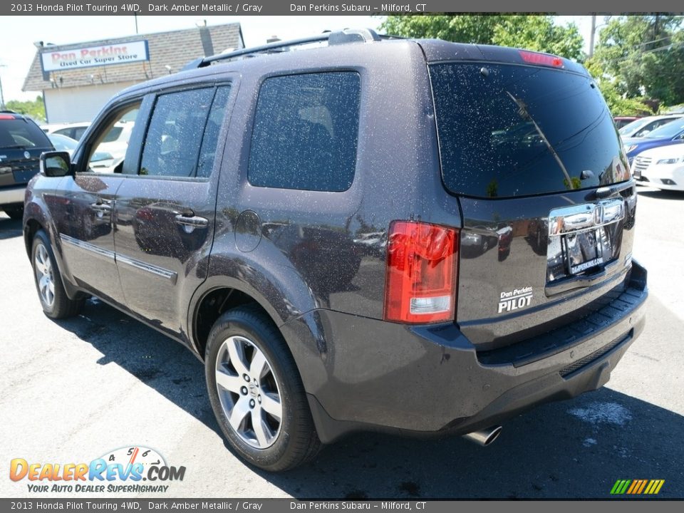 2013 Honda Pilot Touring 4WD Dark Amber Metallic / Gray Photo #12