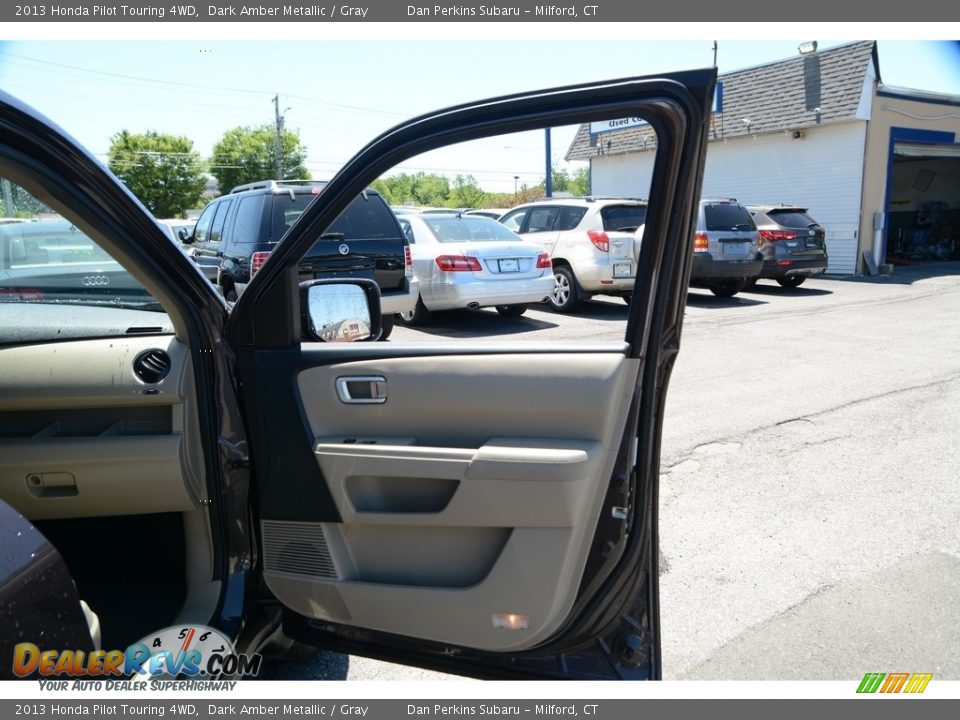 2013 Honda Pilot Touring 4WD Dark Amber Metallic / Gray Photo #23