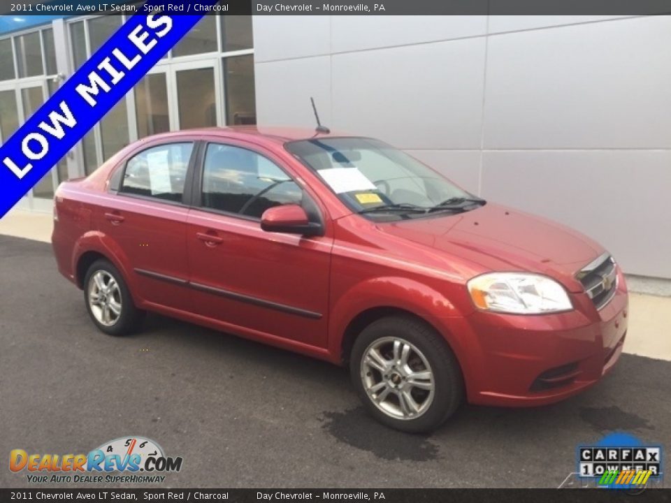 2011 Chevrolet Aveo LT Sedan Sport Red / Charcoal Photo #1