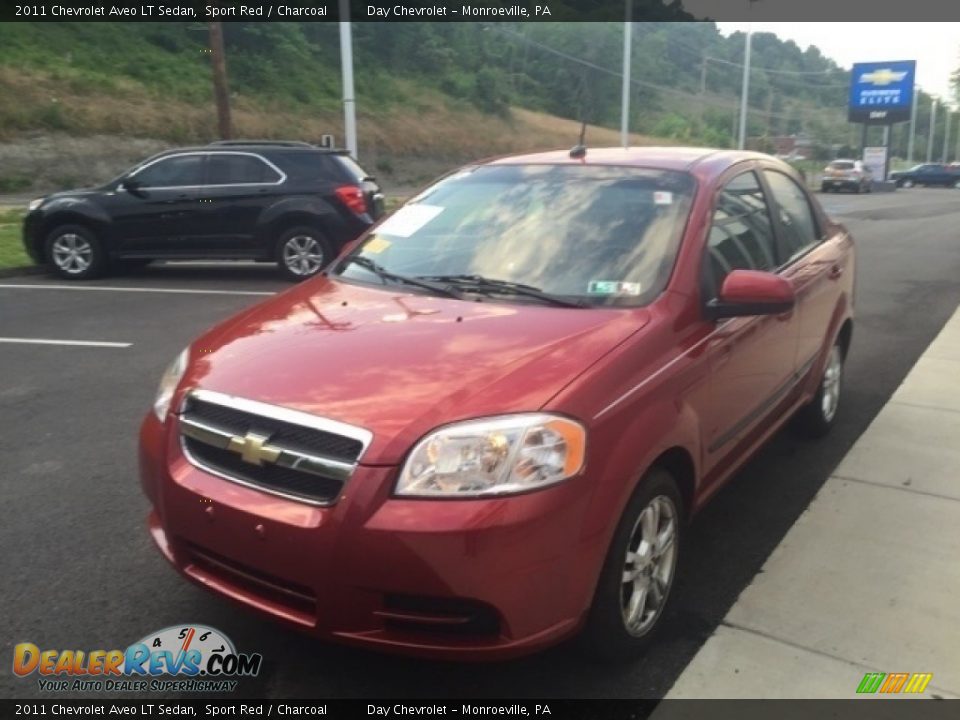 2011 Chevrolet Aveo LT Sedan Sport Red / Charcoal Photo #4