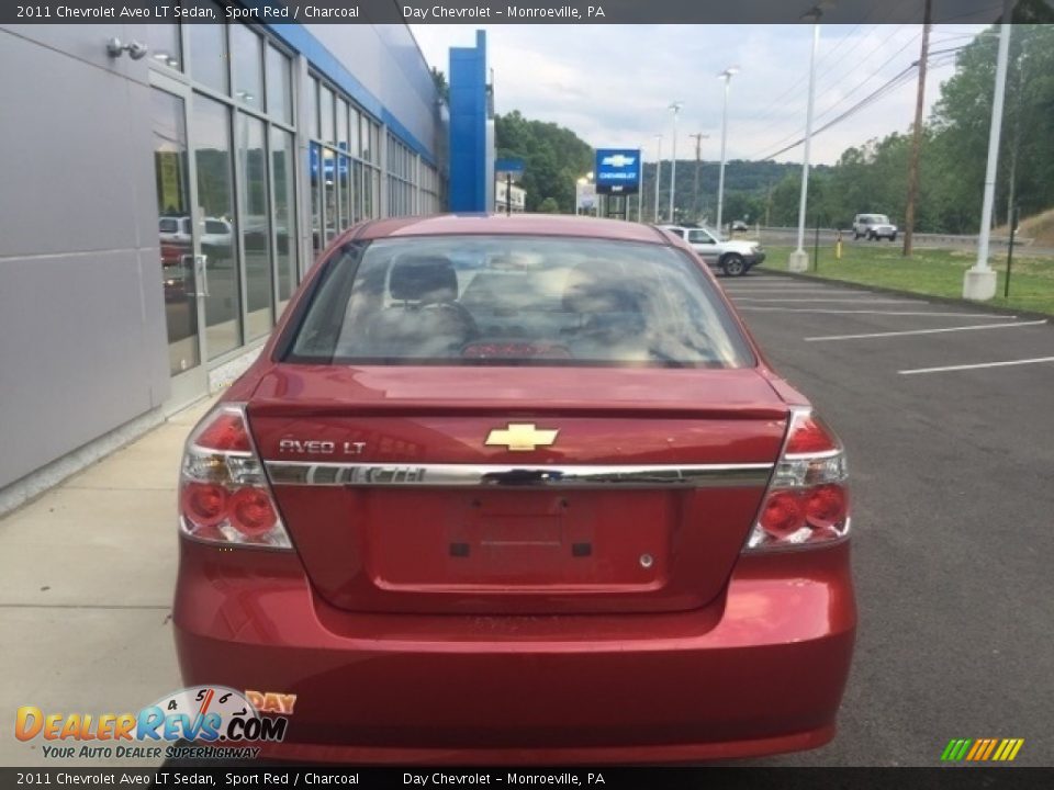 2011 Chevrolet Aveo LT Sedan Sport Red / Charcoal Photo #6