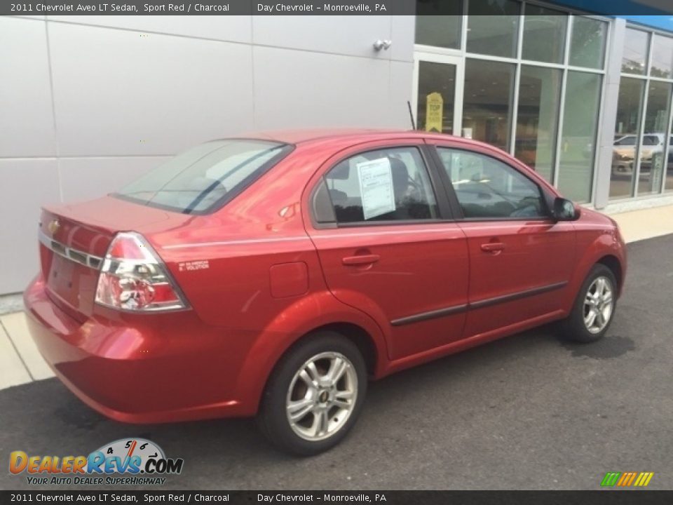 2011 Chevrolet Aveo LT Sedan Sport Red / Charcoal Photo #7